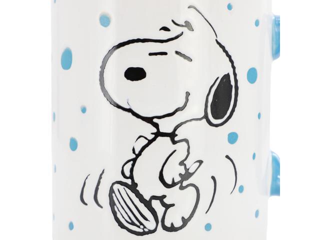 Peanuts Freckled Joy Snoopy 17 Ounce Stoneware Mug Set in Blue