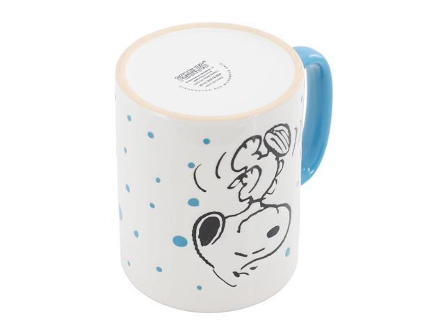 Peanuts Freckled Joy Snoopy 17 Ounce Stoneware Mug Set in Blue