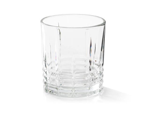 Martha Stewart Everyday Calista 4 Piece 11.5 Ounce Double Old Fashioned Glassware Set in Clear