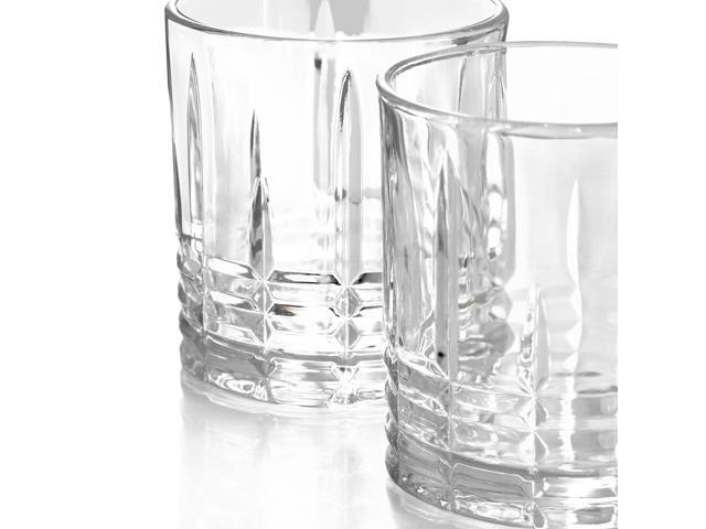 Martha Stewart Everyday Calista 4 Piece 11.5 Ounce Double Old Fashioned Glassware Set in Clear