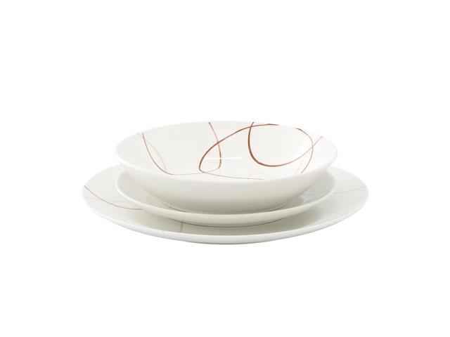 Elama Sydney 18 Piece Porcelain Dinnerware Set, Service for 6