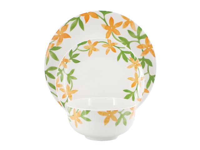 Gibson Home Surrey Hill 12 Piece Round Fine Ceramic Dinnerware Set in White