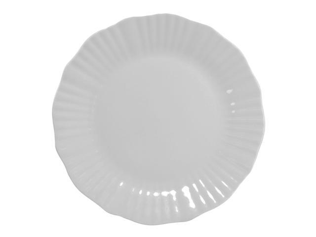Elama Millie 16 Piece Double Bowl Porcelain Dinnerware Set in White