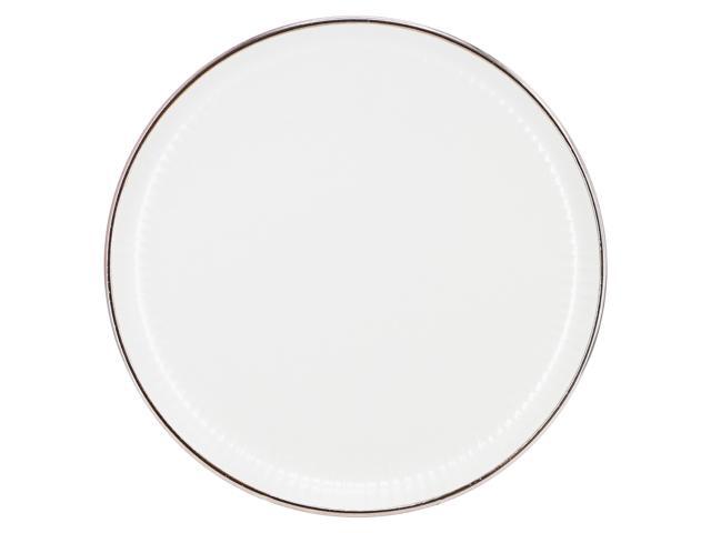 Elama Leo 16 Piece Stoneware Dinnerware Set In White