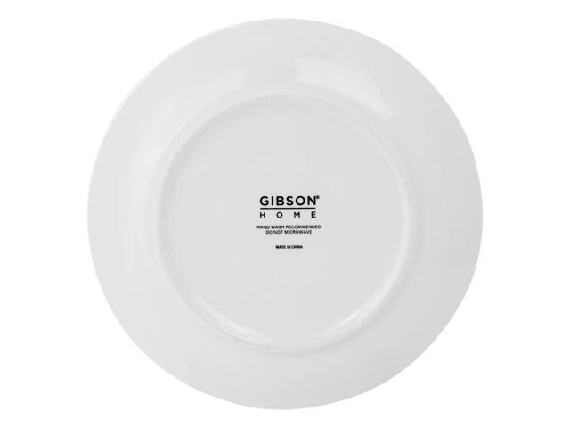 Gibson Home Ogalla 8 Piece 7.5 Inch Gold Banded Fine Ceramic Dessert Plate Set