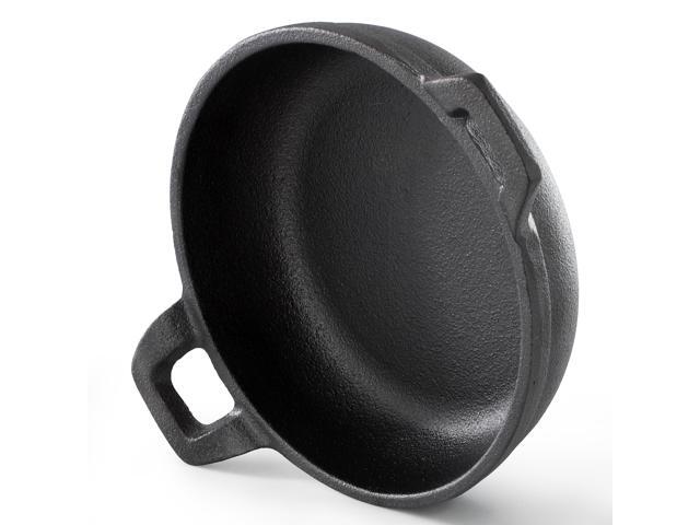 Megachef 5 Inch Round Cast Iron Frying Pan for Indoor/Outdoor Use