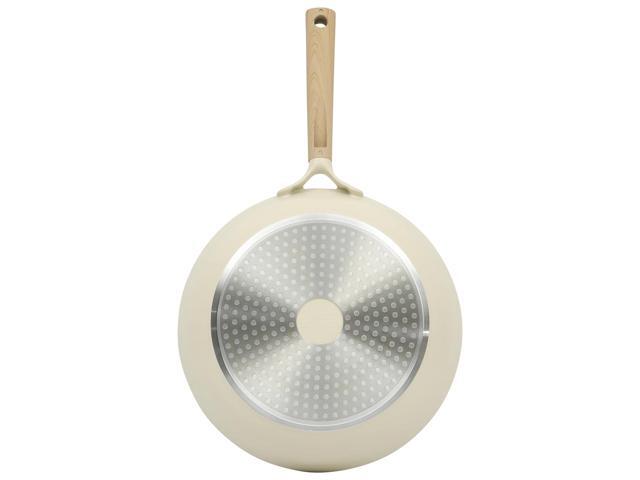 Gibson Elite Folkstone 12 Inch Ceramic Nonstick Cast Aluminum Frypan in Beige