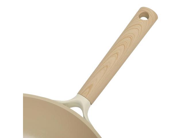 Gibson Elite Folkstone 12 Inch Ceramic Nonstick Cast Aluminum Frypan in Beige