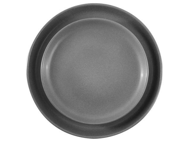 Soho Lounge Bryant Park 12 Piece Reactive Stoneware Dinnerware Set in Gray