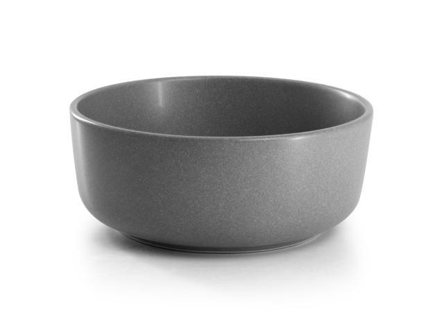 Soho Lounge Bryant Park 12 Piece Reactive Stoneware Dinnerware Set in Gray