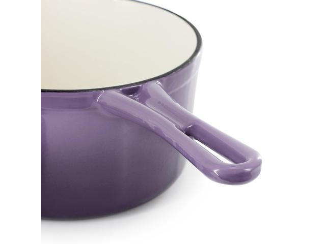 MegaChef 2 Quart Enameled Cast Iron Sauce Pan in Gradient Purple