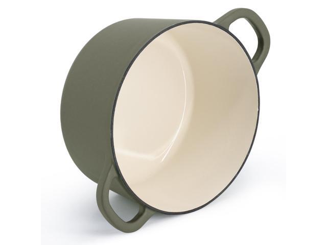 Crockpot Artisan 7 Quart Enameled Cast Iron Dutch Oven in Matte Green