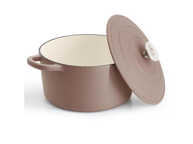 Crockpot Artisan 7 Quart Enameled Cast Iron Dutch Oven in Matte Dusty Pink