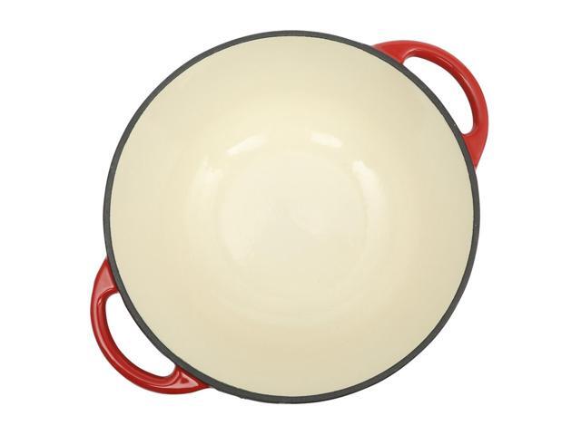 Gibson Home Addlestone 2.65 Quart Enameled Cast Iron Dutch Oven with Lid in Red