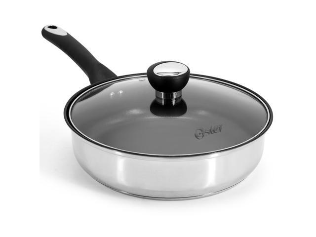 Oster Baldwyn 10 Piece Stainless Steel Belly-Shaped Nonstick Cookware and Utensil Set