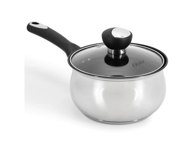 Oster Baldwyn 10 Piece Stainless Steel Belly-Shaped Nonstick Cookware and Utensil Set