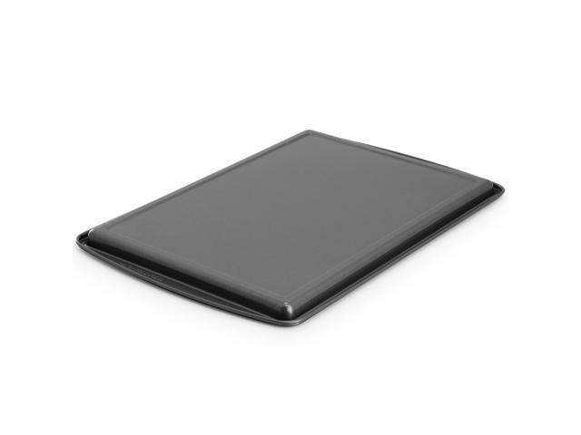 Gibson Home Love To Bake Nonstick Steel Jelly Roll 3 Piece Baking Sheet Set in Gray