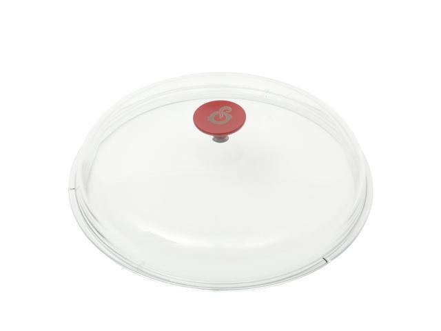 Crock Pot 5 Quart Enameled Cast Iron Multi-Use Everday Pan With Borosilicate Lid in Red