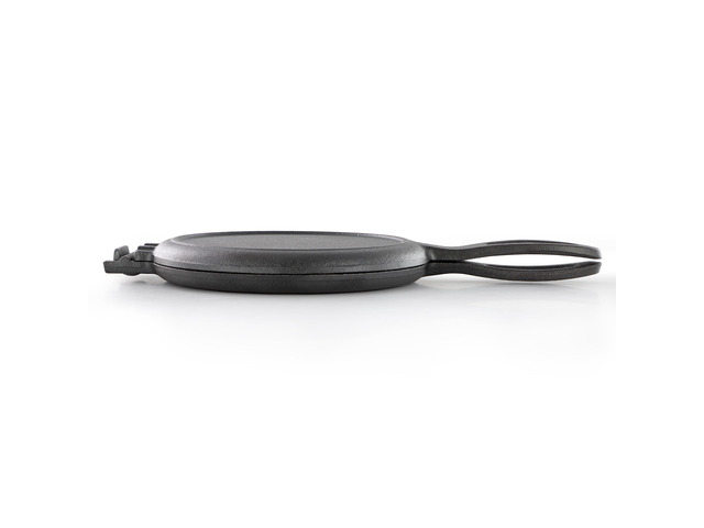 Megachef 6.7 Inch Round Cast Iron Pie Iron Outdoor/Camping Cookware with Long Handle