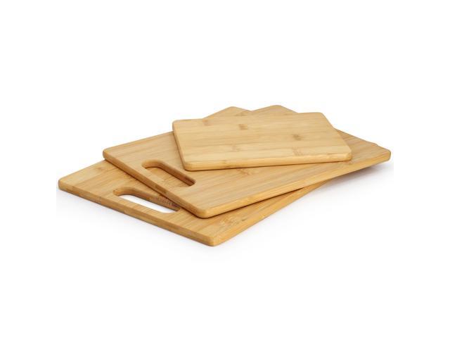 MegaChef 3 Piece 8 Inch, 11 Inch, and 13 Inch Bamboo Wood Cutting Board Set