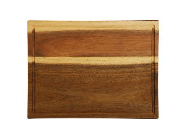 MegaChef 15.5 x 12 Inch Acacia Wood 1.5 Inch Thick Carving and Cutting Board with Juice Groove