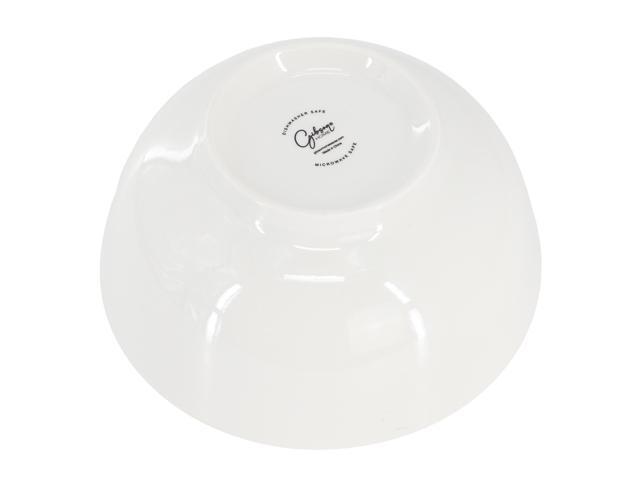Gibson Home Great Essentials 2 Piece 6.9 Inch Fine Ceramic Noodle Bowl Set in White