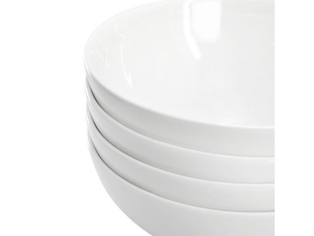 Gibson Elite White Peninsula 8 Piece 6.5 Inch Bone China Cereal Bowl Set in White
