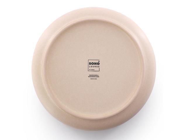 Soho Lounge Bryant Park 2 Piece 8 Inch Stoneware Dinner Bowl Set in Beige
