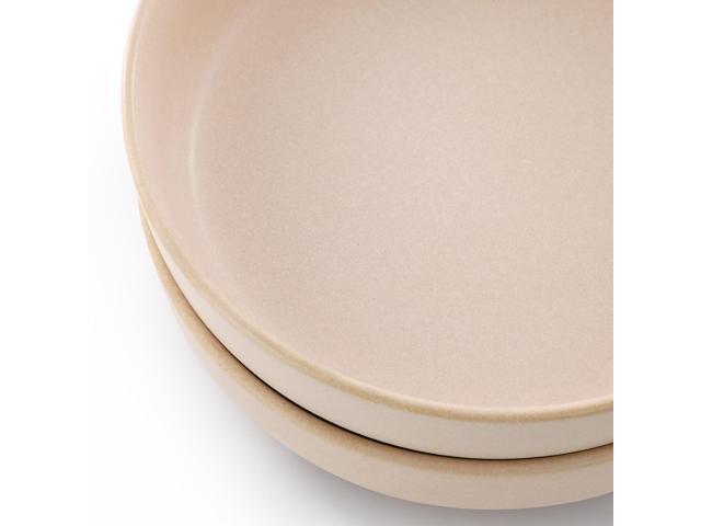 Soho Lounge Bryant Park 2 Piece 8 Inch Stoneware Dinner Bowl Set in Beige