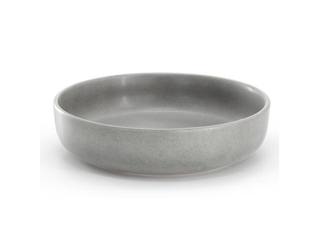 Soho Lounge Bryant Park 2 Piece 8 Inch Stoneware Dinner Bowl Set in Gray