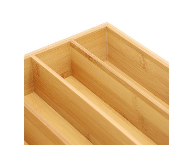 MegaChef Bamboo 5 Section Drawer Organizer
