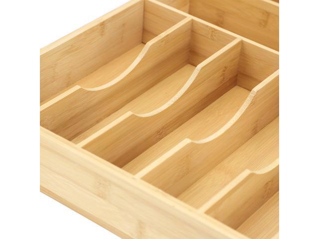 MegaChef Bamboo 7 Section Drawer Organizer