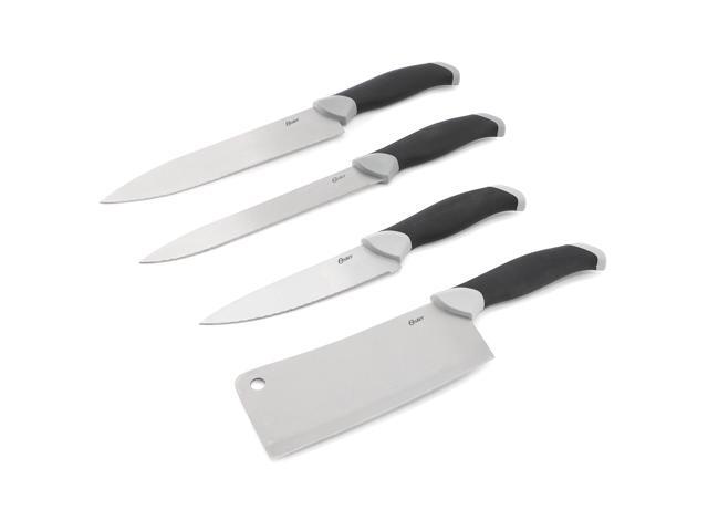 Oster Lindbergh 22 Piece Stainless Steel Cutlery Set with Storage Block in Black