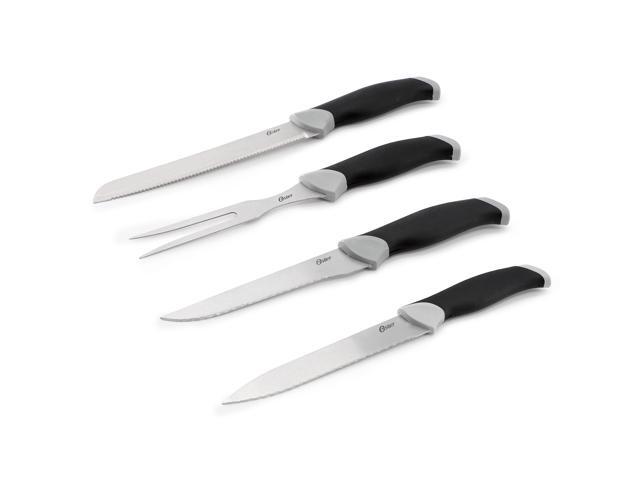Oster Lindbergh 22 Piece Stainless Steel Cutlery Set with Storage Block in Black