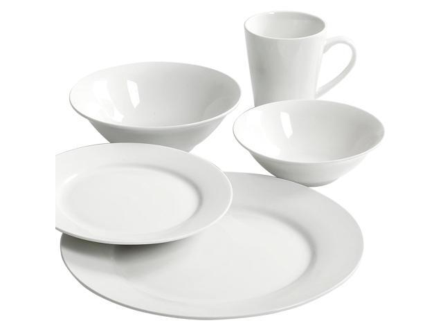 Gibson Home Noble Court 30 Piece Ceramic Dinnerware Set in White photo