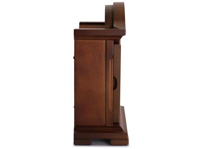 Bedford Clock Collection Redwood Mantel Clock with Chimes