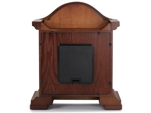 Bedford Clock Collection Redwood Mantel Clock with Chimes