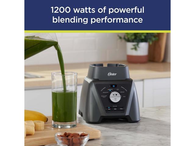 Oster Texture Select 8 Cup 1200 Watt All Metal Drive Plastic Jar Blender with 9 Settings - Black