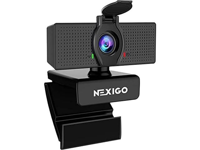 1080p web camera, hd webcam with microphone & privacy cover, nexigo n60 usb computer camera, 110-degree wide angle, plug and play, for...
