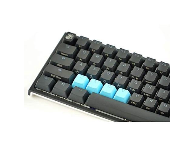 taihao rubber gaming keycaps zxcv - neon blue