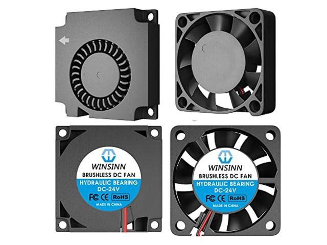 winsinn dc 40mm fan blower 24v for cooling ender 3 / pro series, hydraulic bearing - 40x10mm 4010 brushless turbine turbo with air guide parts.