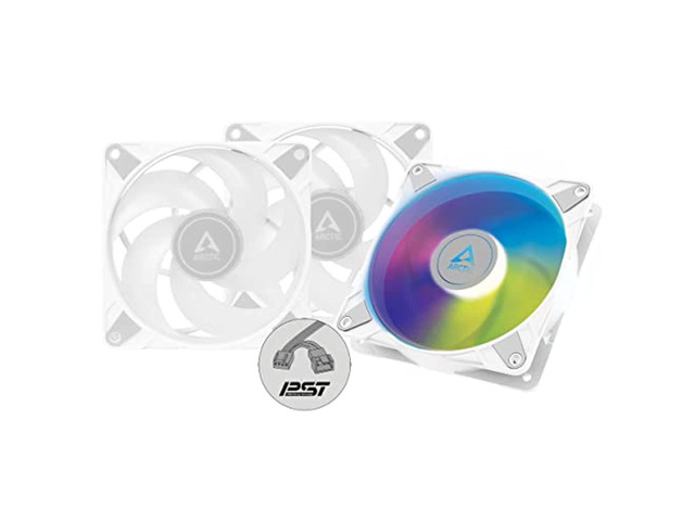 ARCTIC P12 PWM PST A-RGB 0dB (3 Pack) - Case Fan, 120 mm PWM case Fan Optimized for Static Pressure, Semi-Passive: 0-2000 RPM, 5V 3 pin ARGB LED -...