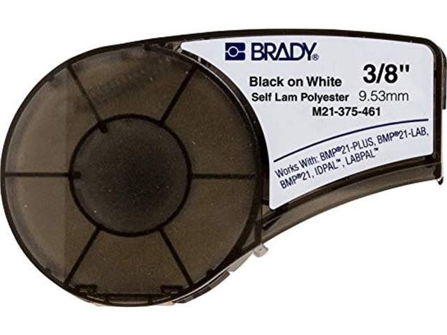 brady authentic (m21-375-461) extreme-temperature resistant label for laboratory, equipment, and asset tracking labeling, black on white material -...