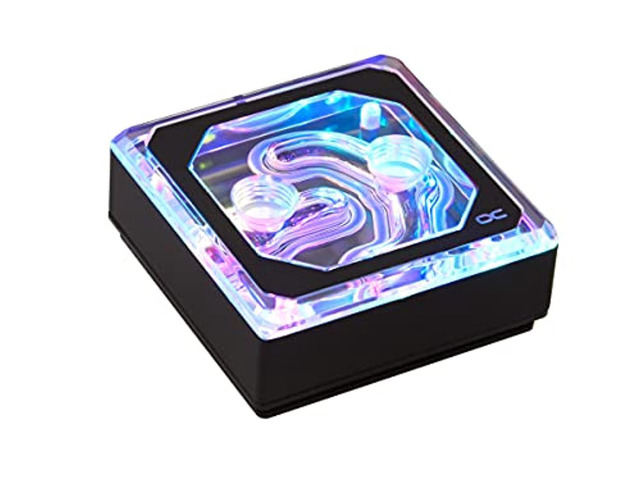 alphacool 12948 eisblock xpx aurora edge - plexi black digital rgb water cooling cpu - water blocks