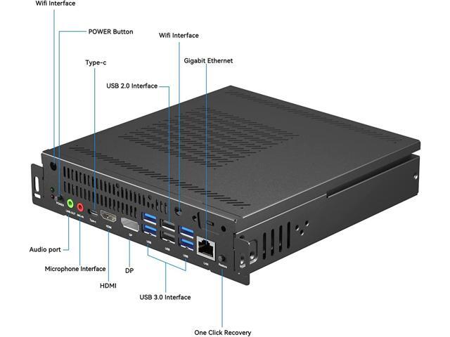 TIBURN Mini PC Intel I5-1250PE Quad-Core Processor Plug-and-plug OPS, Windows 11 Pro Desktop Computers 4K UHD Graphics Dual Display HDMI/DP,2.4G+5G...