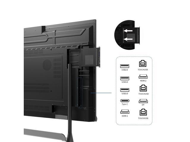 Tiburn INSPUR 65' Ultra 4K UHD Smart Board Android 13 & Windows 11 Pro Dual OS, 8-Line Array Mic, Auto-Framing Webcam, Enterprise whiteboard for...