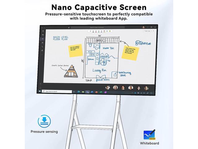 TIBURN FLIP HUB 55' S2 Android 13.0 4K UHD Rotating Smart Board with Camera Digital whiteboard, Ideal for Hybrid Work, Interative Classroom...