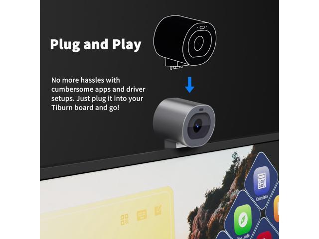 TIBURN HQ Board 75' R3 MAX, Android 13 & Windows 11 Pro Digital Whiteboard with 4K Auto Frame Webcam, Electronic Whiteboard Include Stand+Wall...