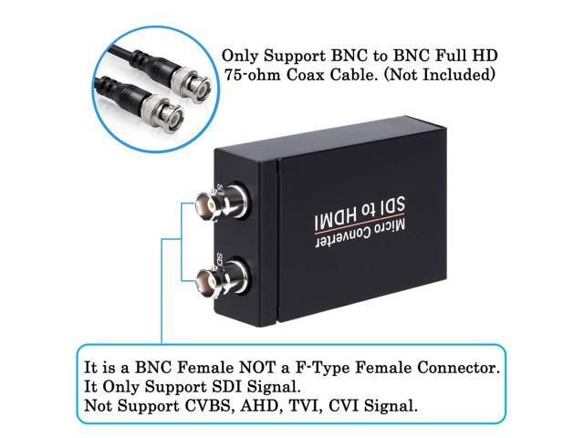 SDI to HDMI Converter, SDI to HDMI Audio De-embedder Support 3G-SDI, HD-SDI, SD-SDI Auto Format Detection and Stereo Audio De-embedder, SDI Loopout...