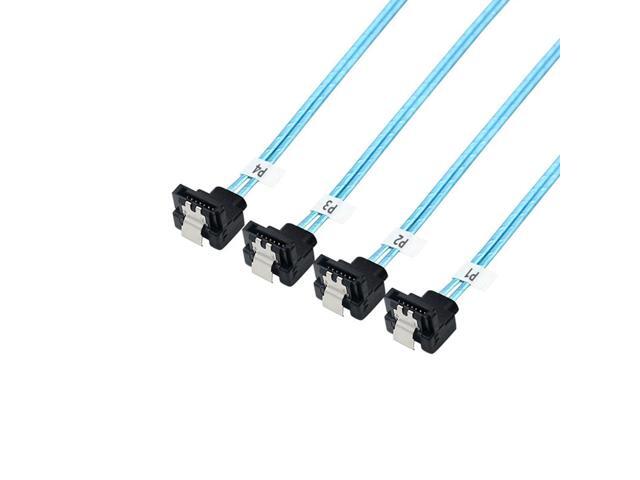 Mini SAS to SATA Cable, SFF-8643 to SATA Target Angle Cable, SFF-8643 for Controller 4 Sata Connect to Hard Drive, 0.5Meter/1.6FT